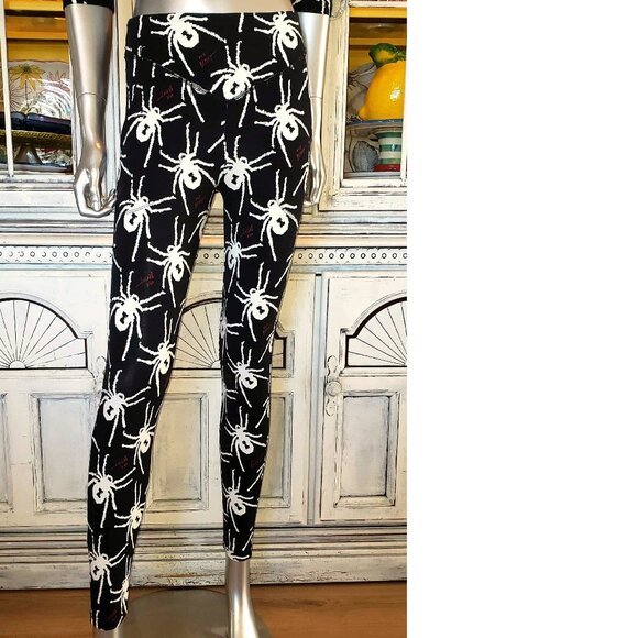 Betsey Johnson LTD Black Widow Spider Dress Top Leggings Pants Set Size S Y2K - Picture 13 of 16